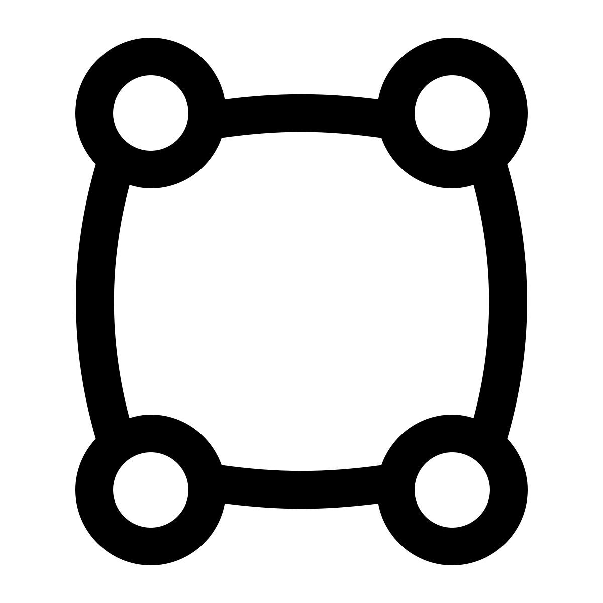 puffy outline style прямоугольник icon