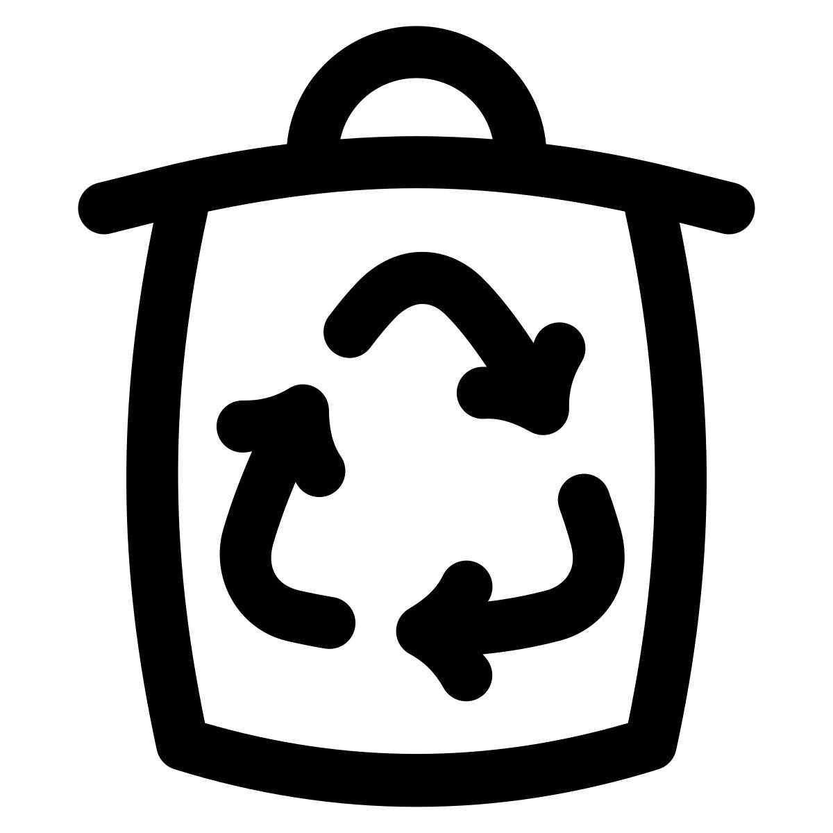 puffy outline style corbeille icon