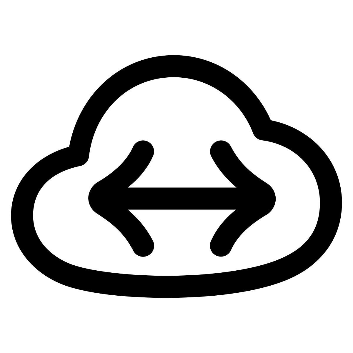 puffy outline style remote working icon