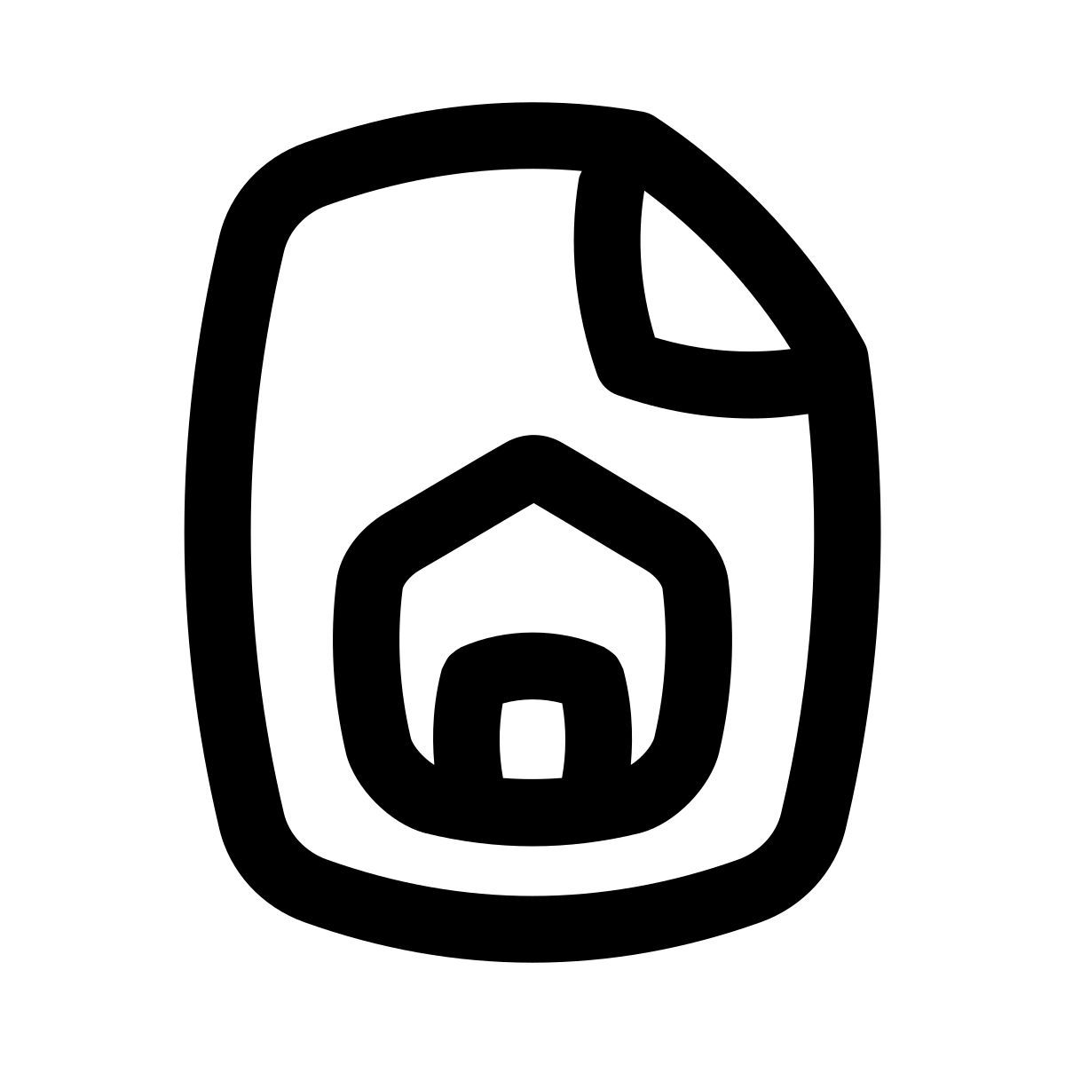 puffy outline style 임대 주택 계약 icon
