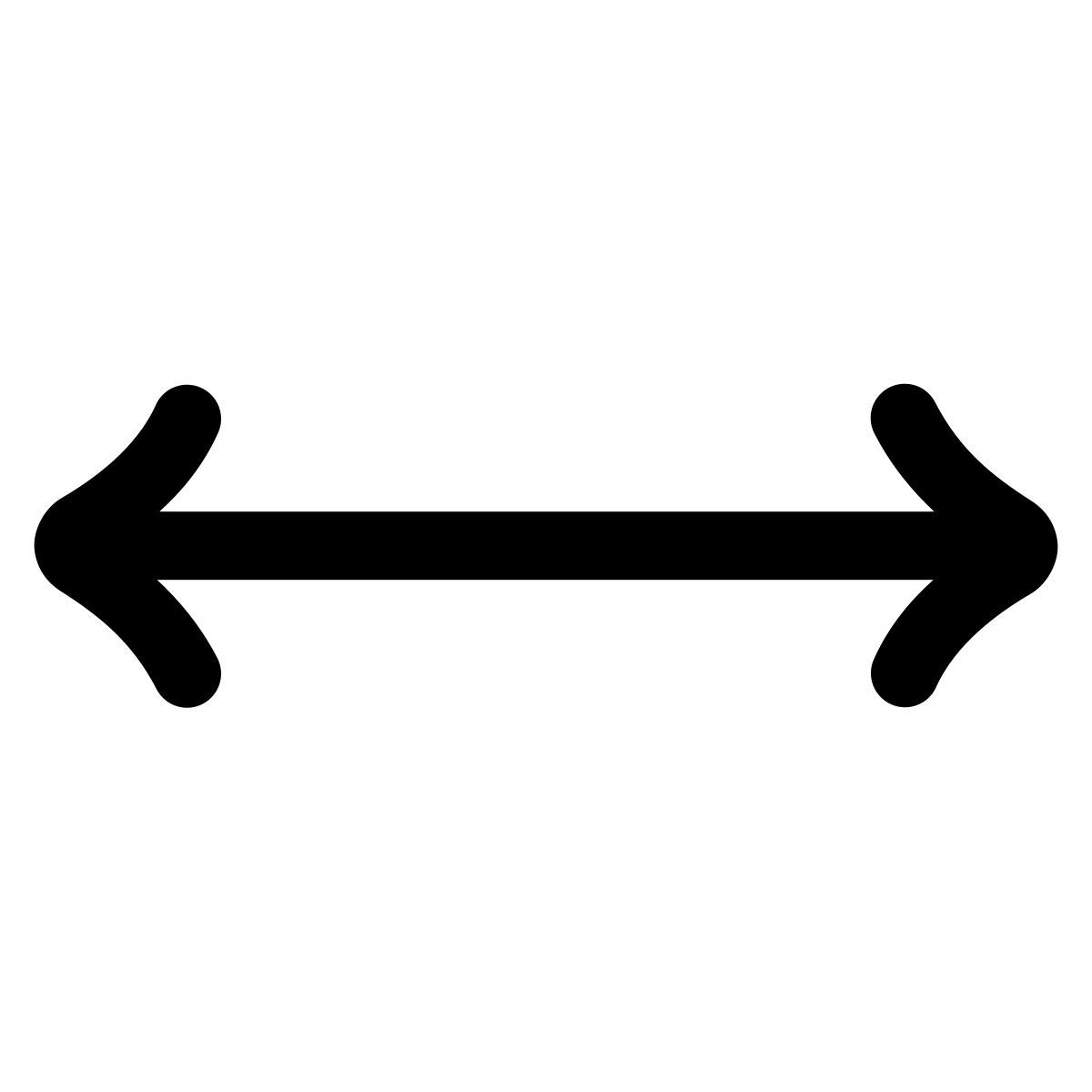 puffy outline style resize horizontal icon