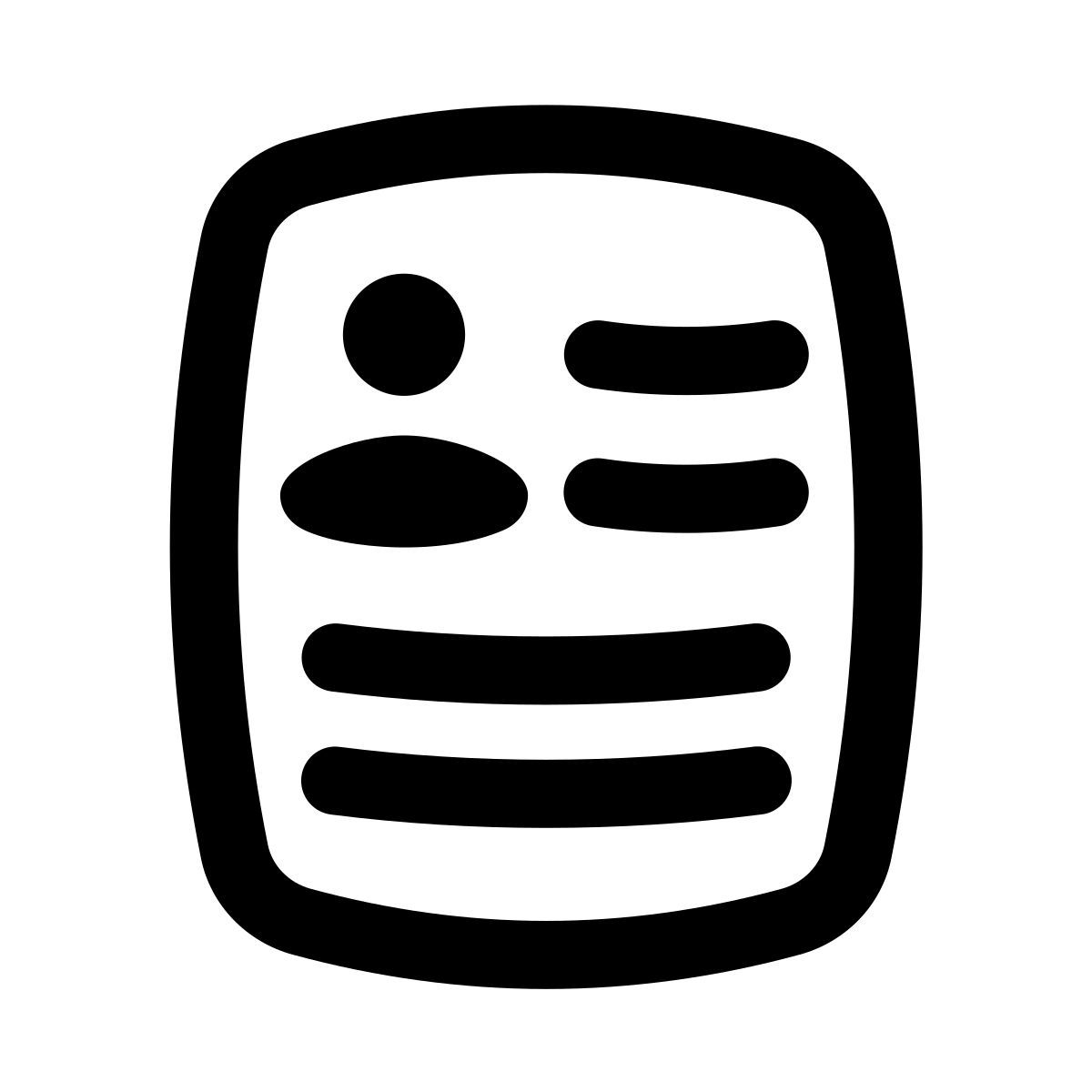 puffy outline style curriculum vitae icon