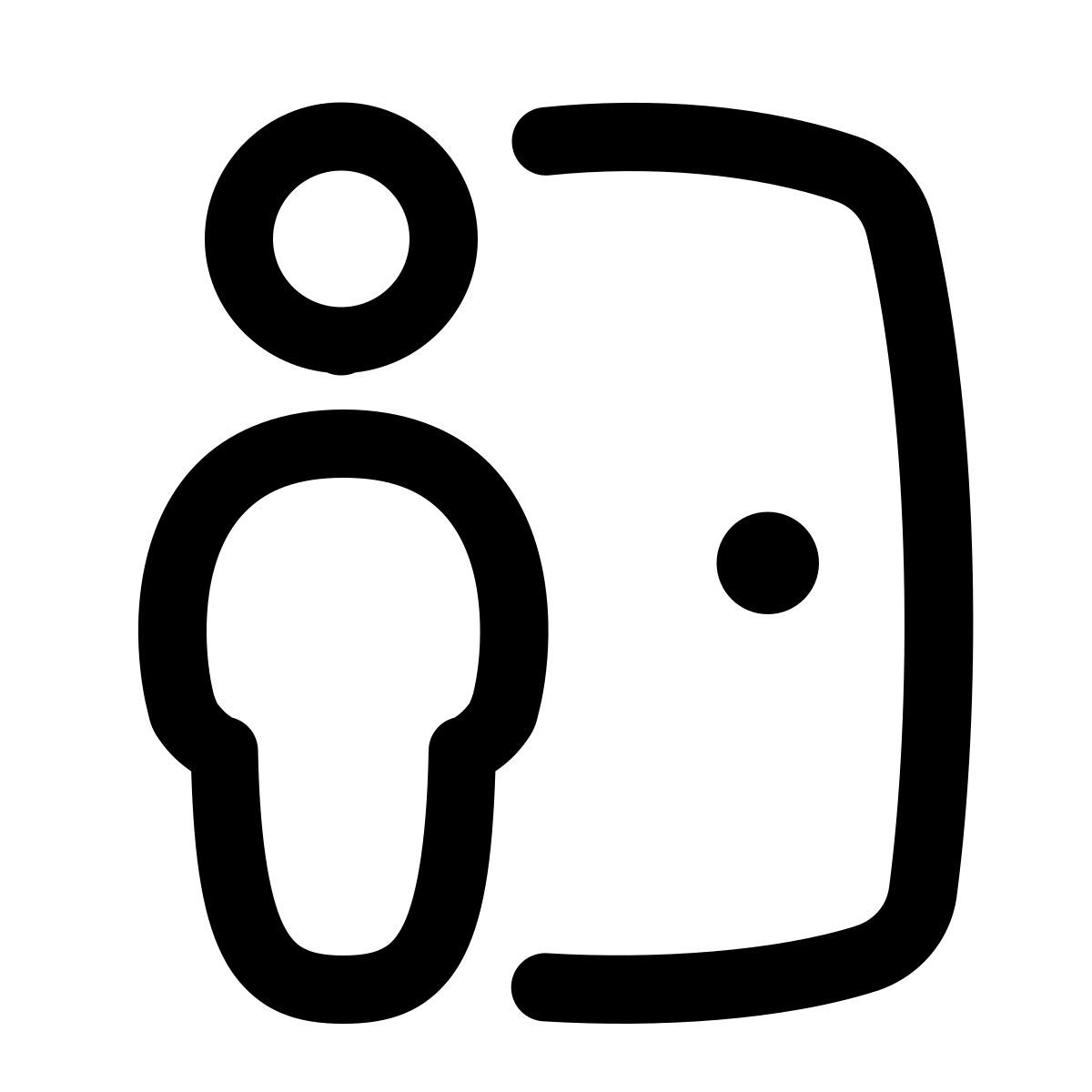 puffy outline style pensionierung icon