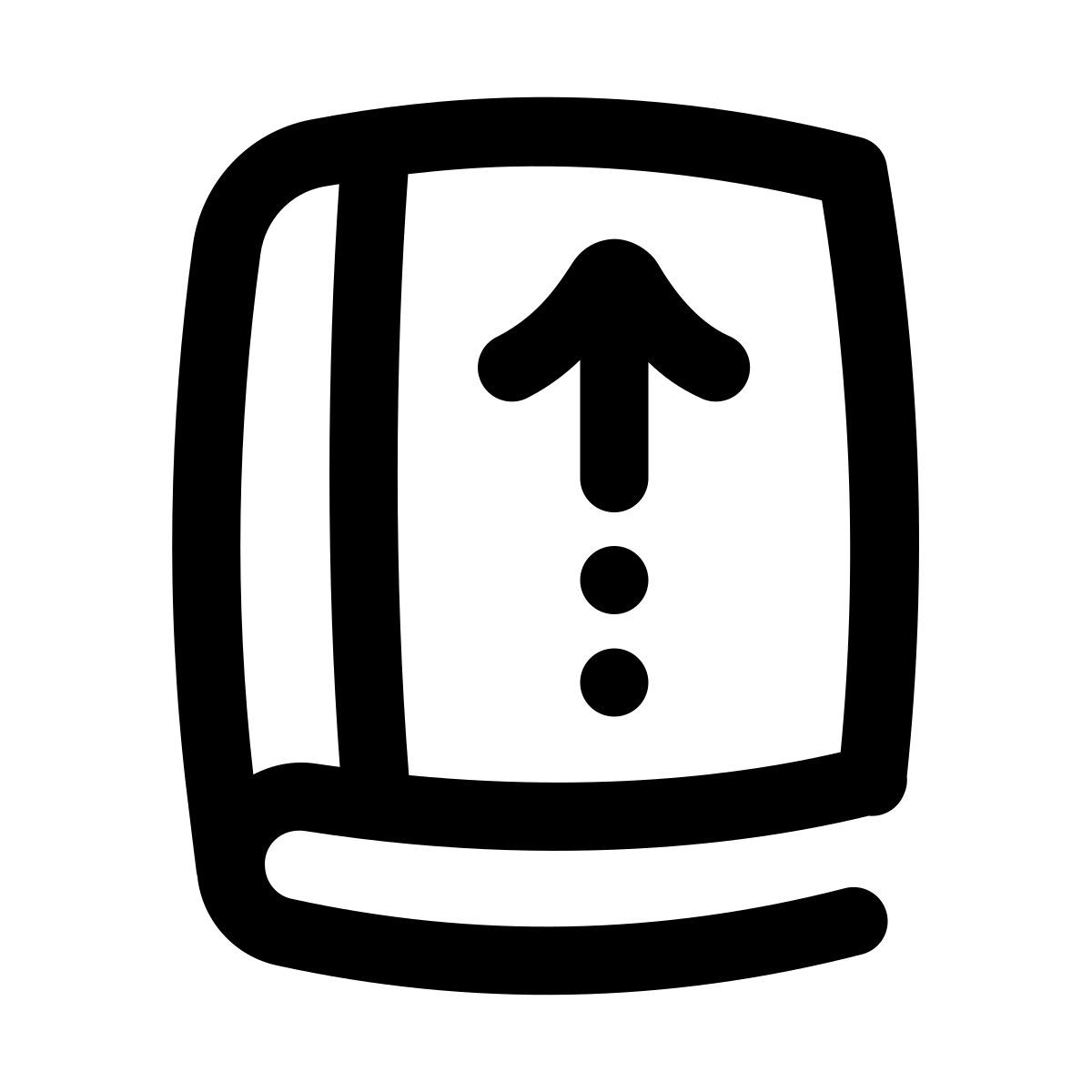 puffy outline style return book icon