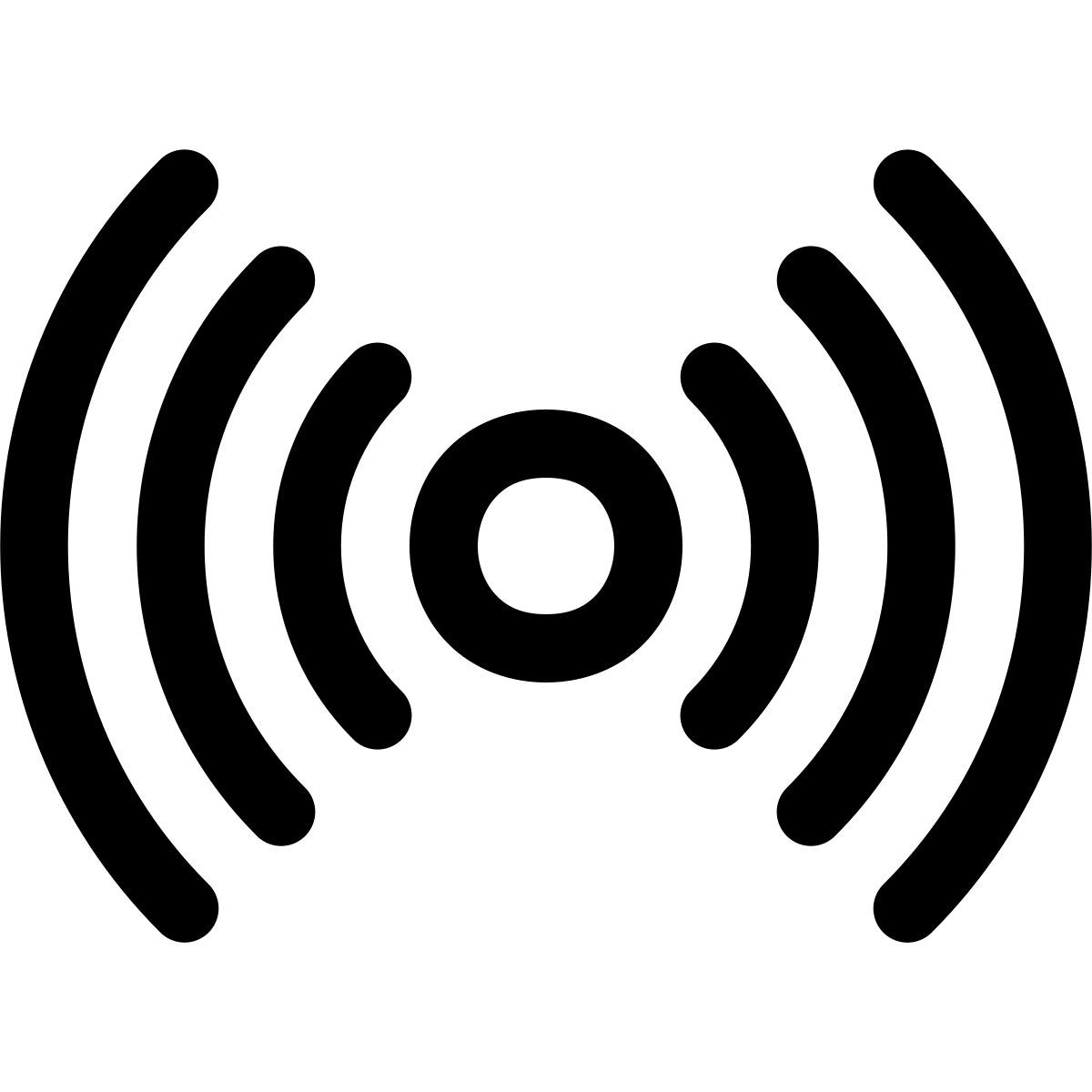 puffy outline style señal rfid icon