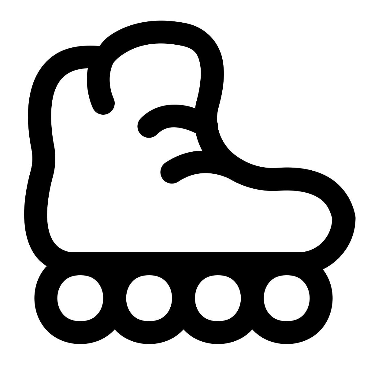 puffy outline style roller icon