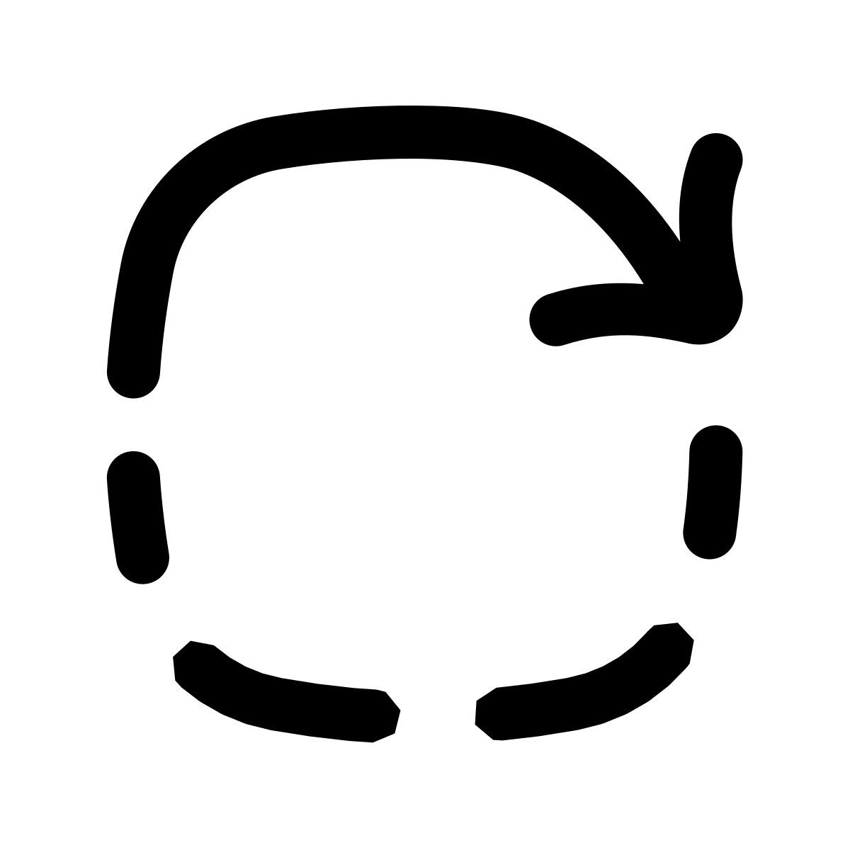 puffy outline style ruota a destra icon