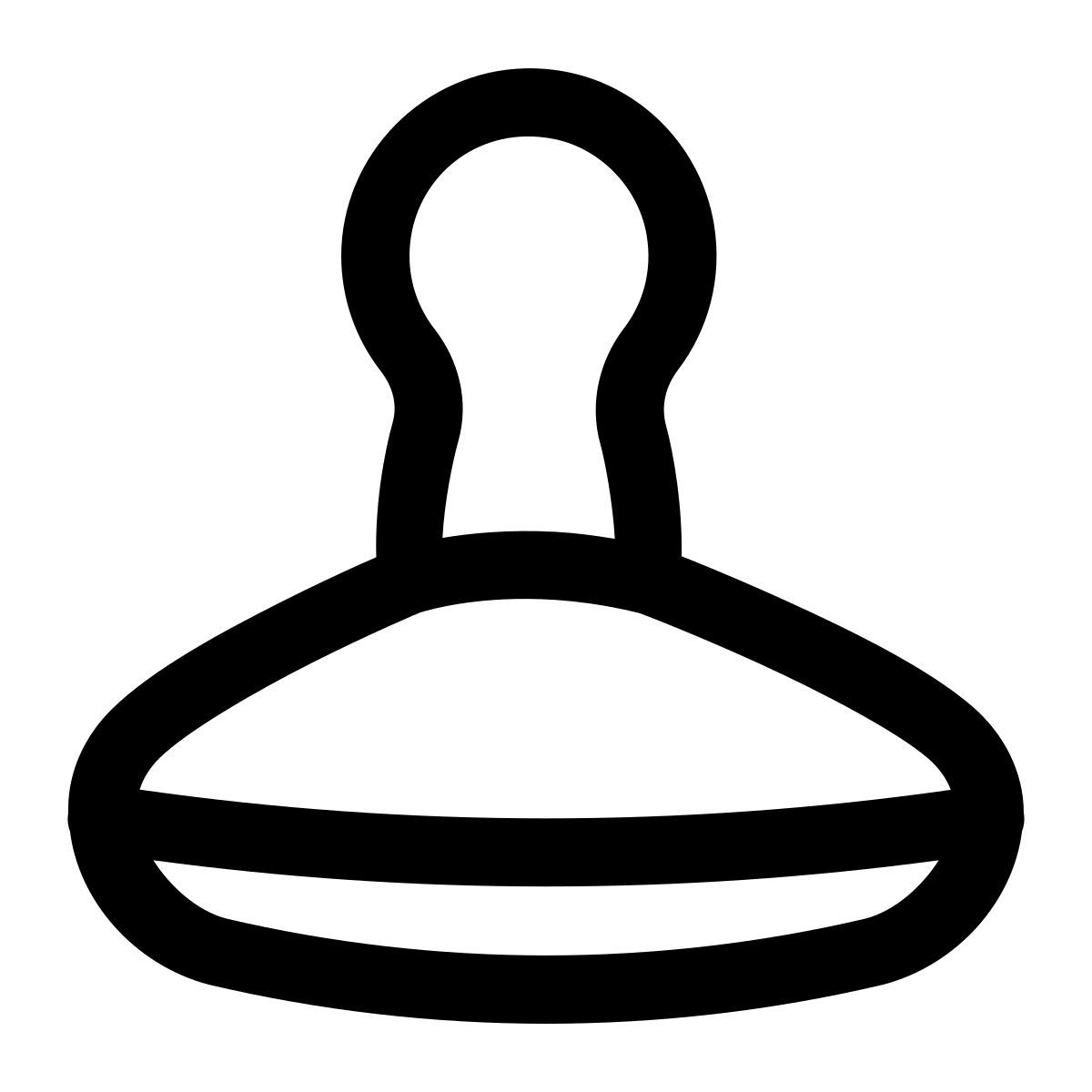 puffy outline style rubber stamp icon