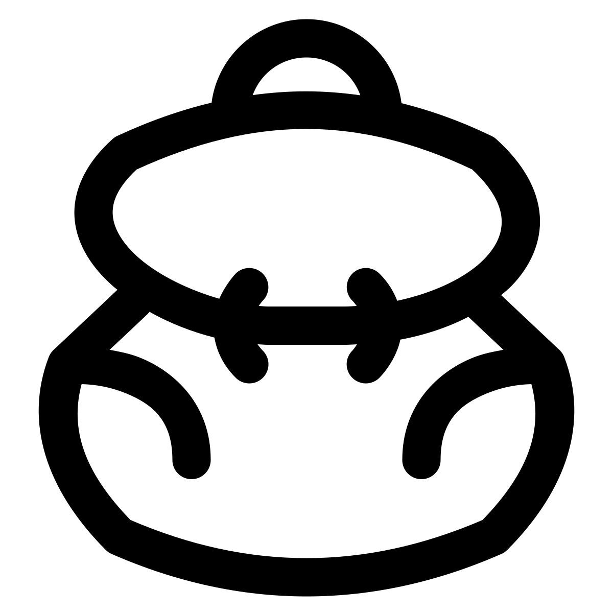 puffy outline style mochila icon