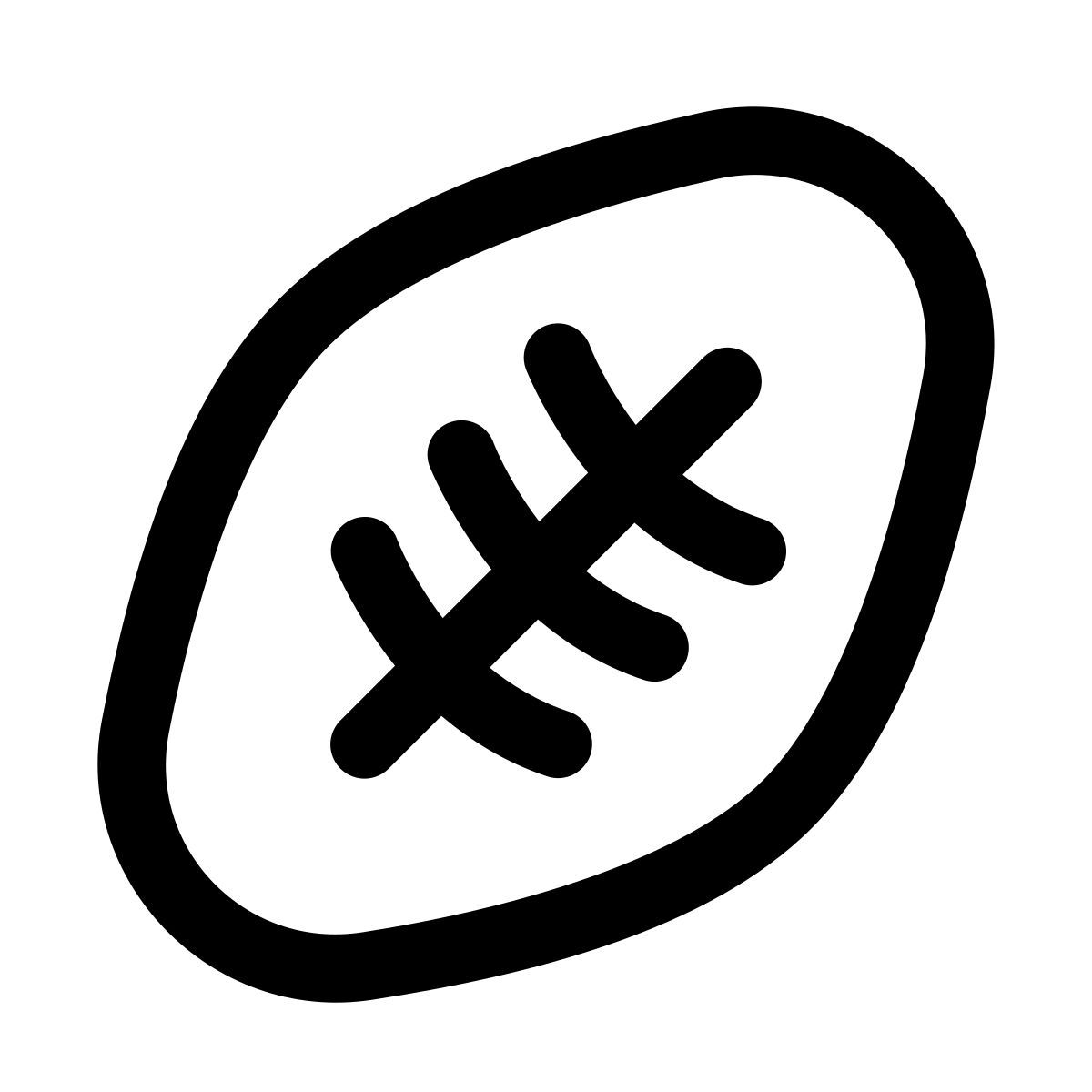 puffy outline style 橄榄球 icon