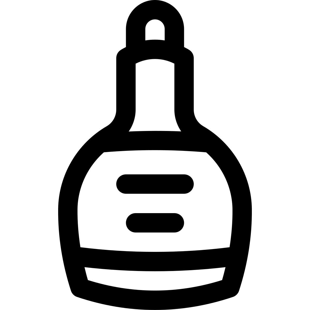 puffy outline style rum icon