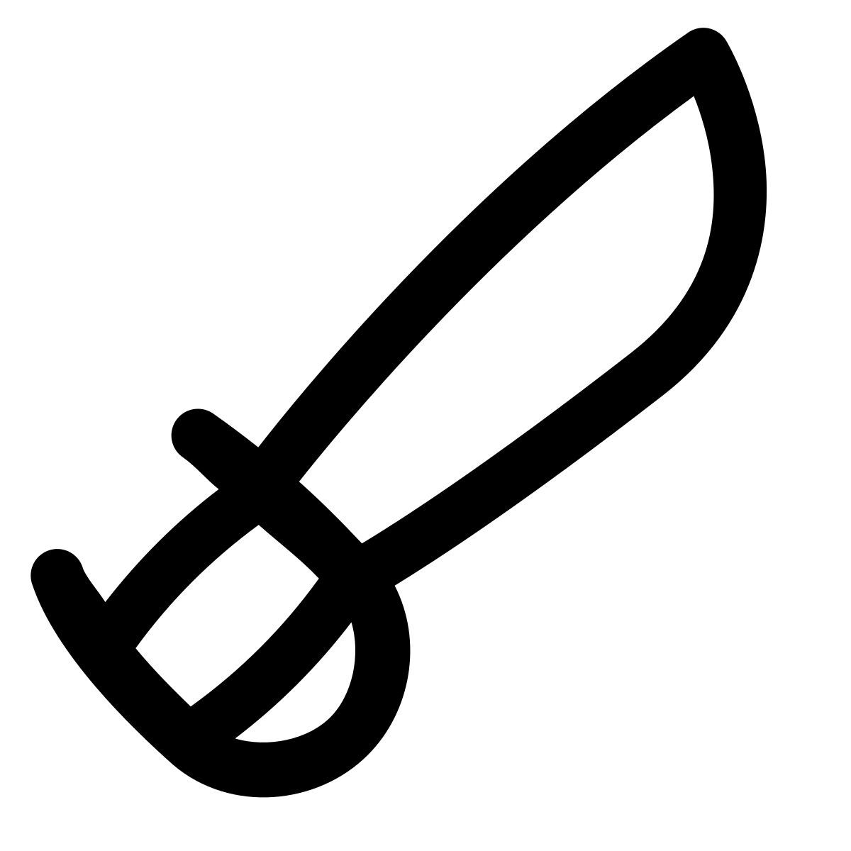puffy outline style arma a sciabola icon