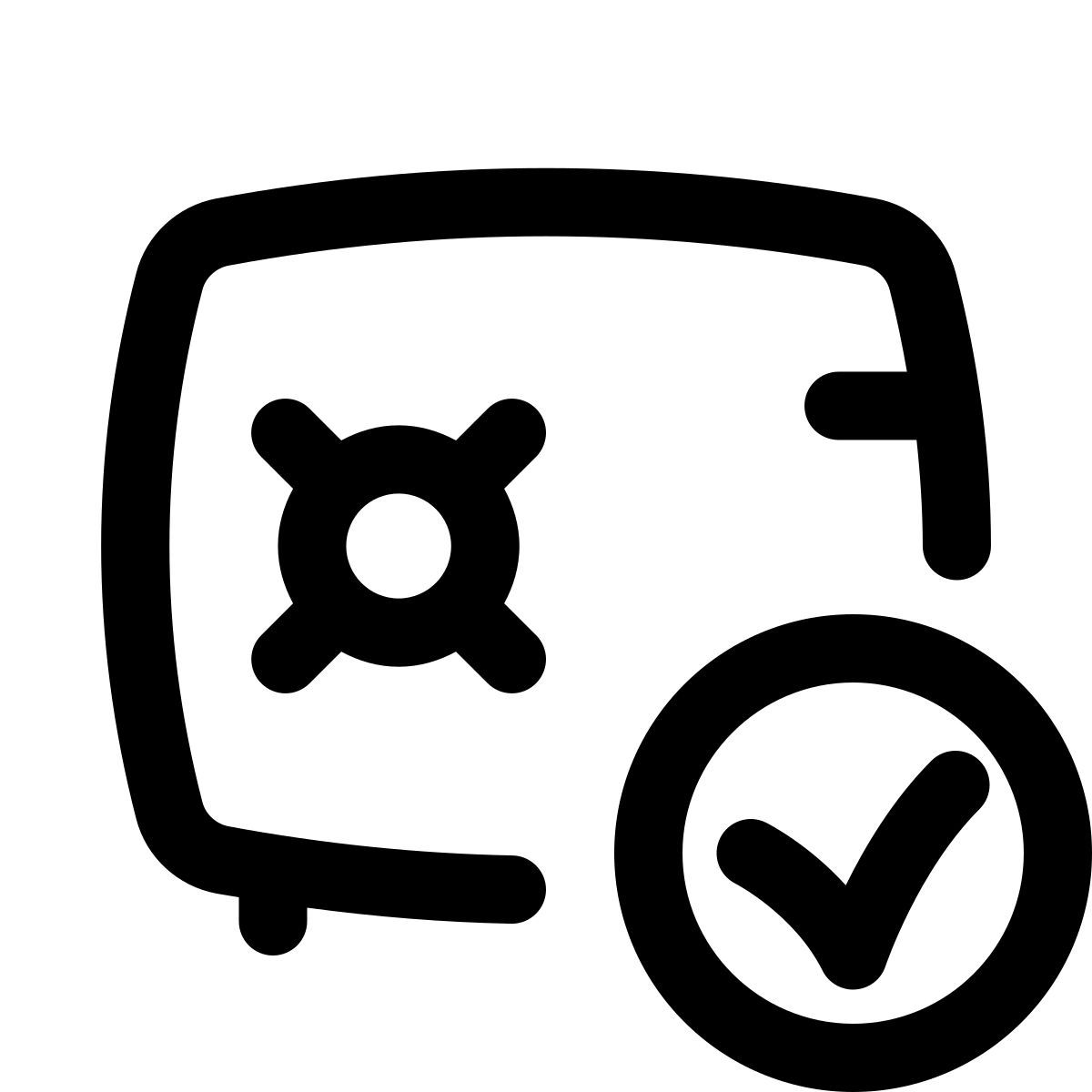 puffy outline style cofre fechado icon