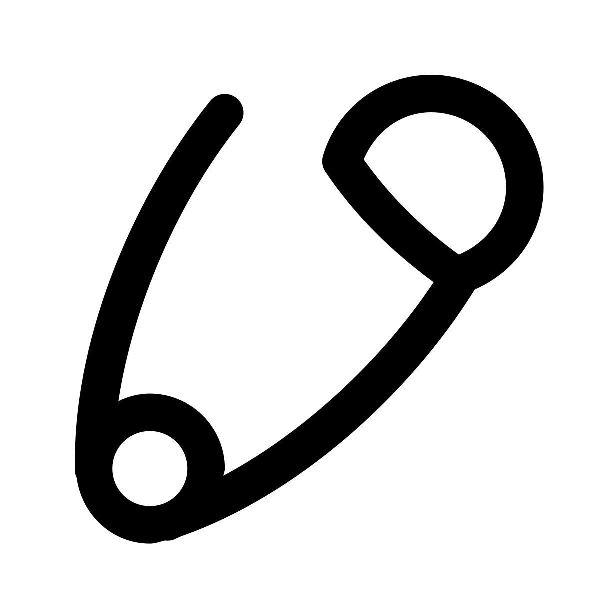 puffy outline style sicherheitsnadel icon