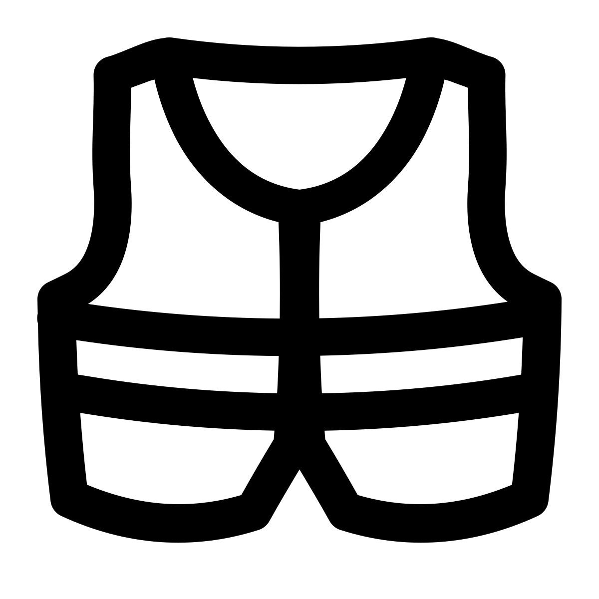 puffy outline style 安全背心 icon