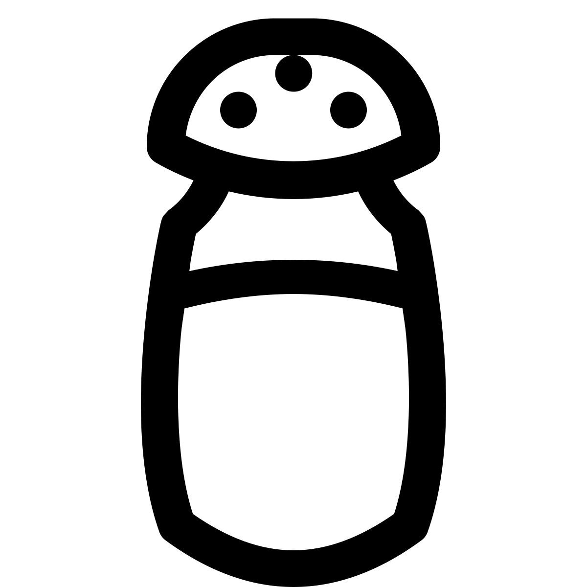 puffy outline style salt shaker icon