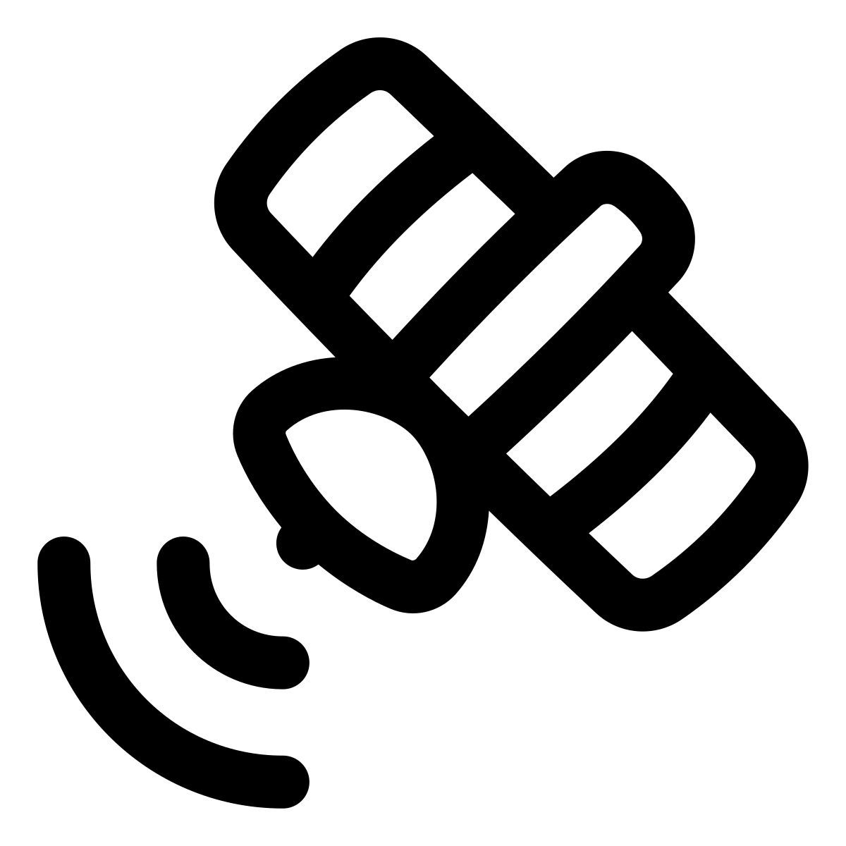 puffy outline style отправка сигнала спутником icon