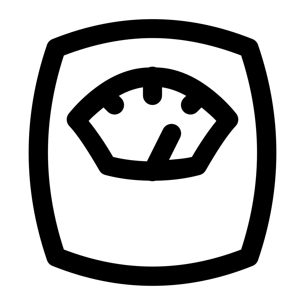 puffy outline style scale icon