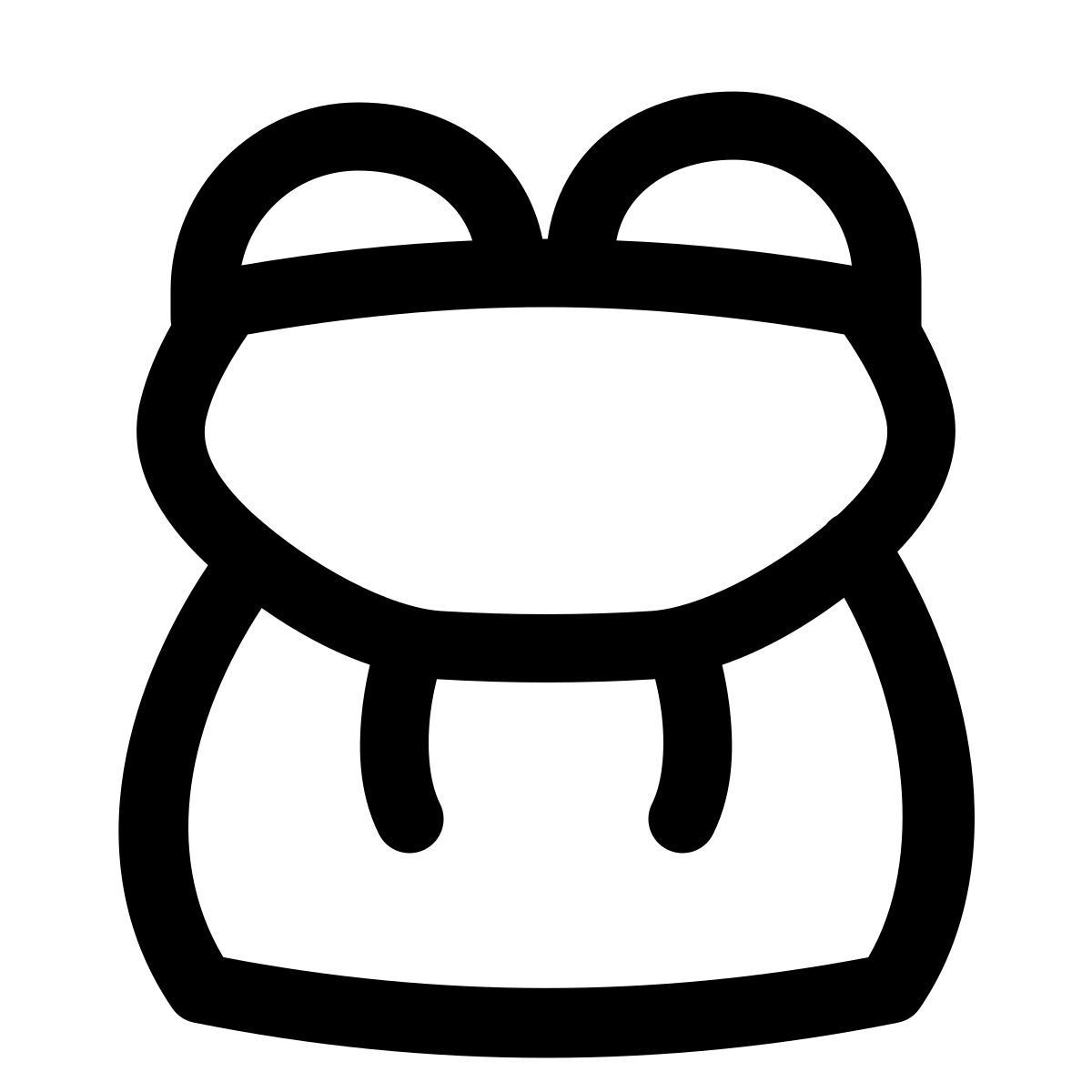 puffy outline style zaino scolastico icon