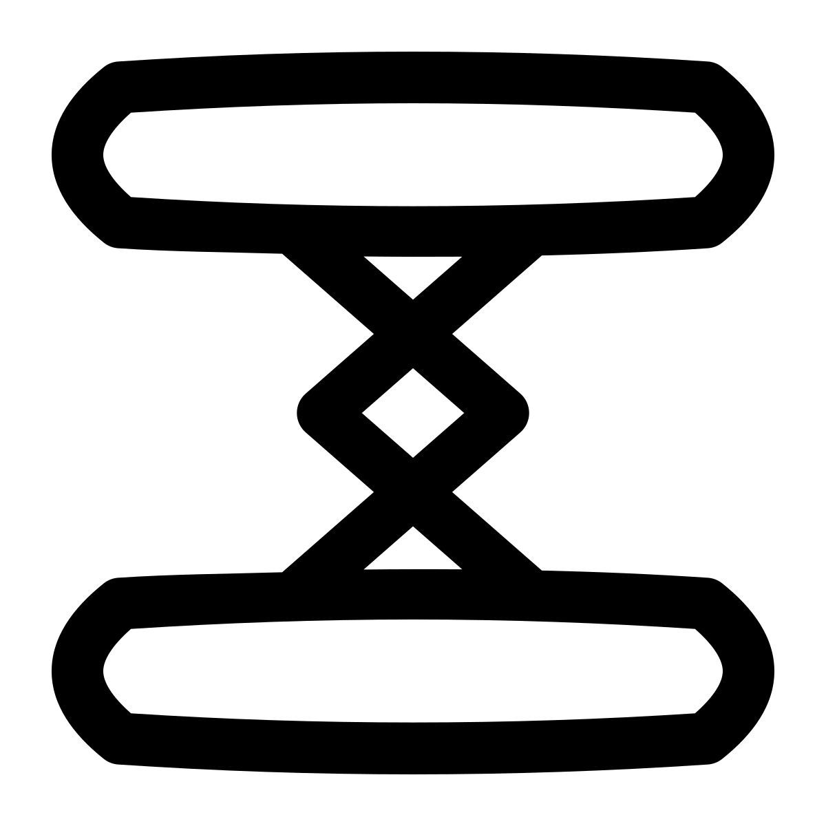 puffy outline style élévateur à ciseaux icon