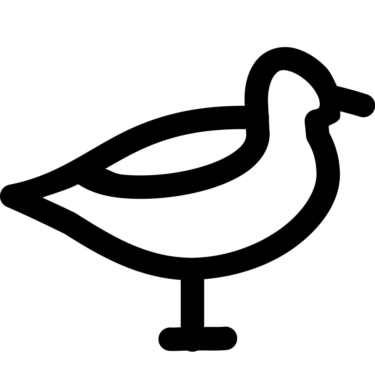 puffy outline style 海鸥 icon
