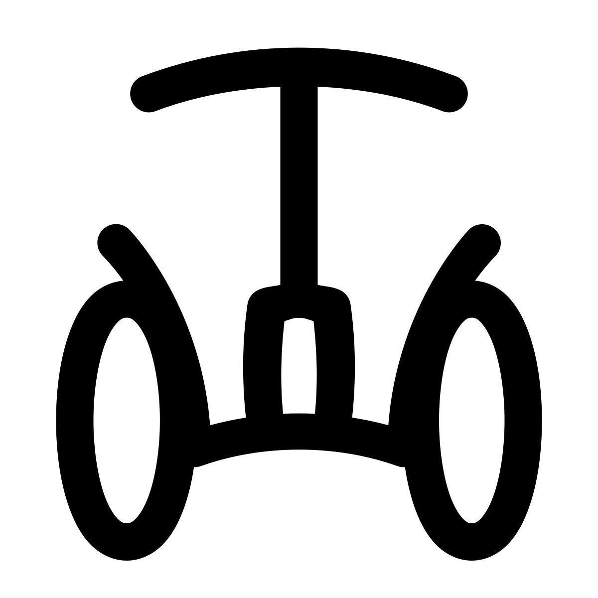 puffy outline style segway icon