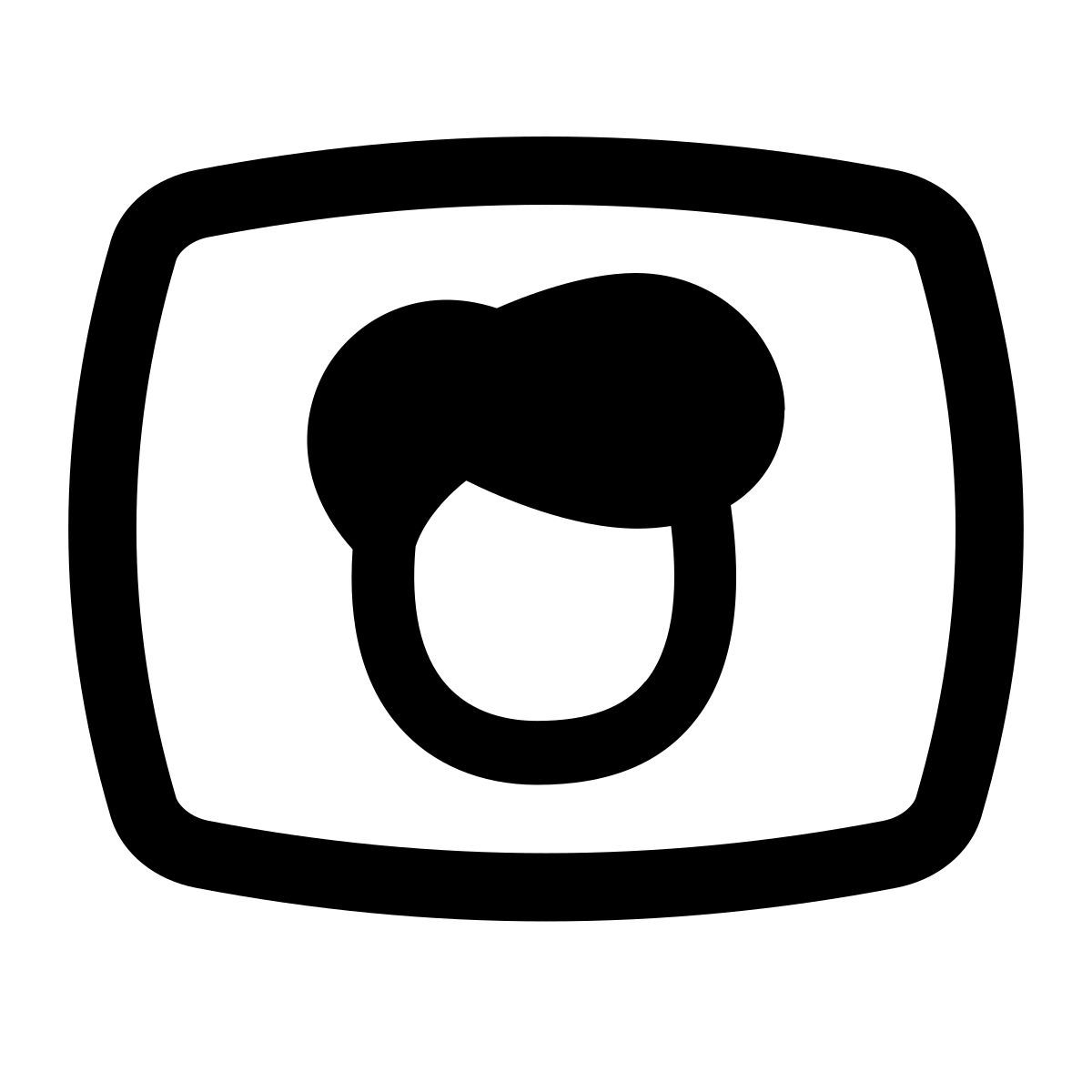 puffy outline style selfies icon
