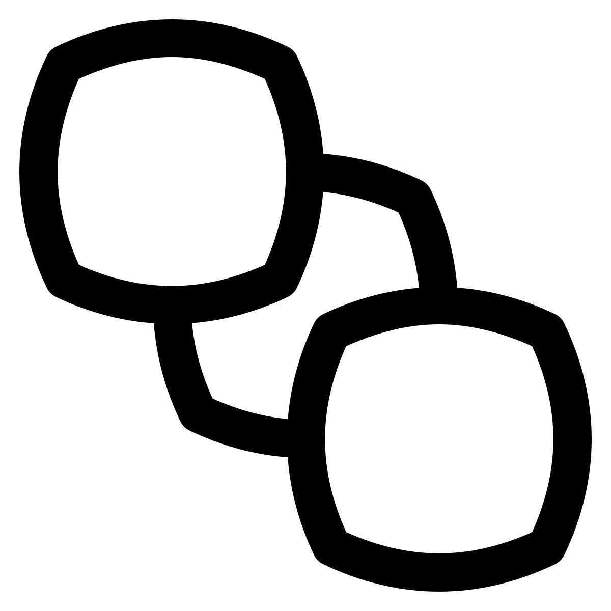puffy outline style send to back icon