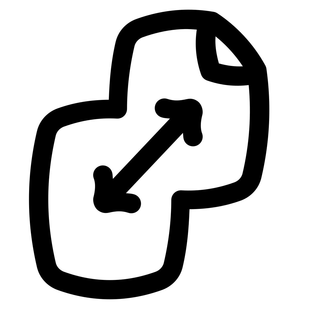puffy outline style document indépendant icon