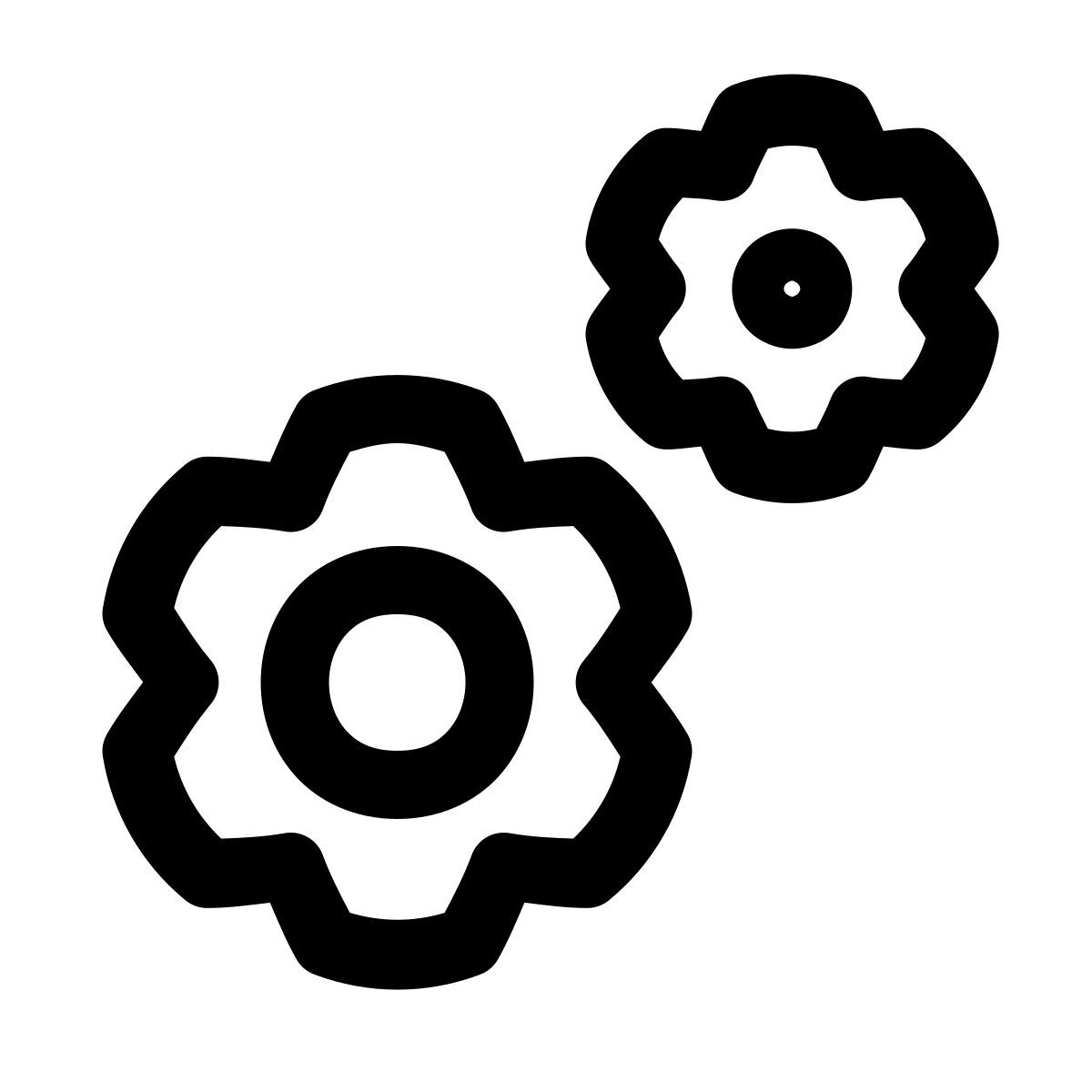 puffy outline style mechanical icon
