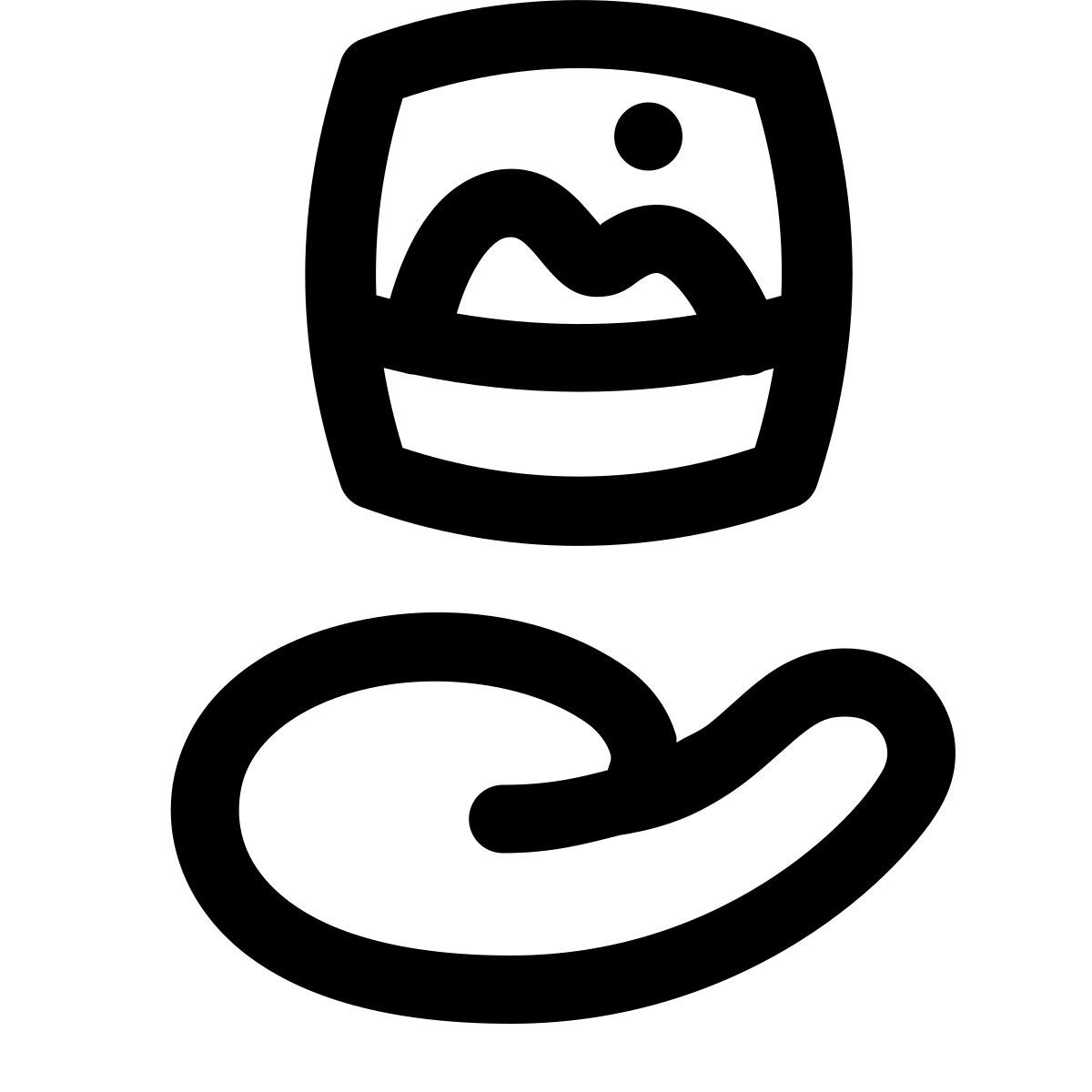 puffy outline style momento di condivisione icon