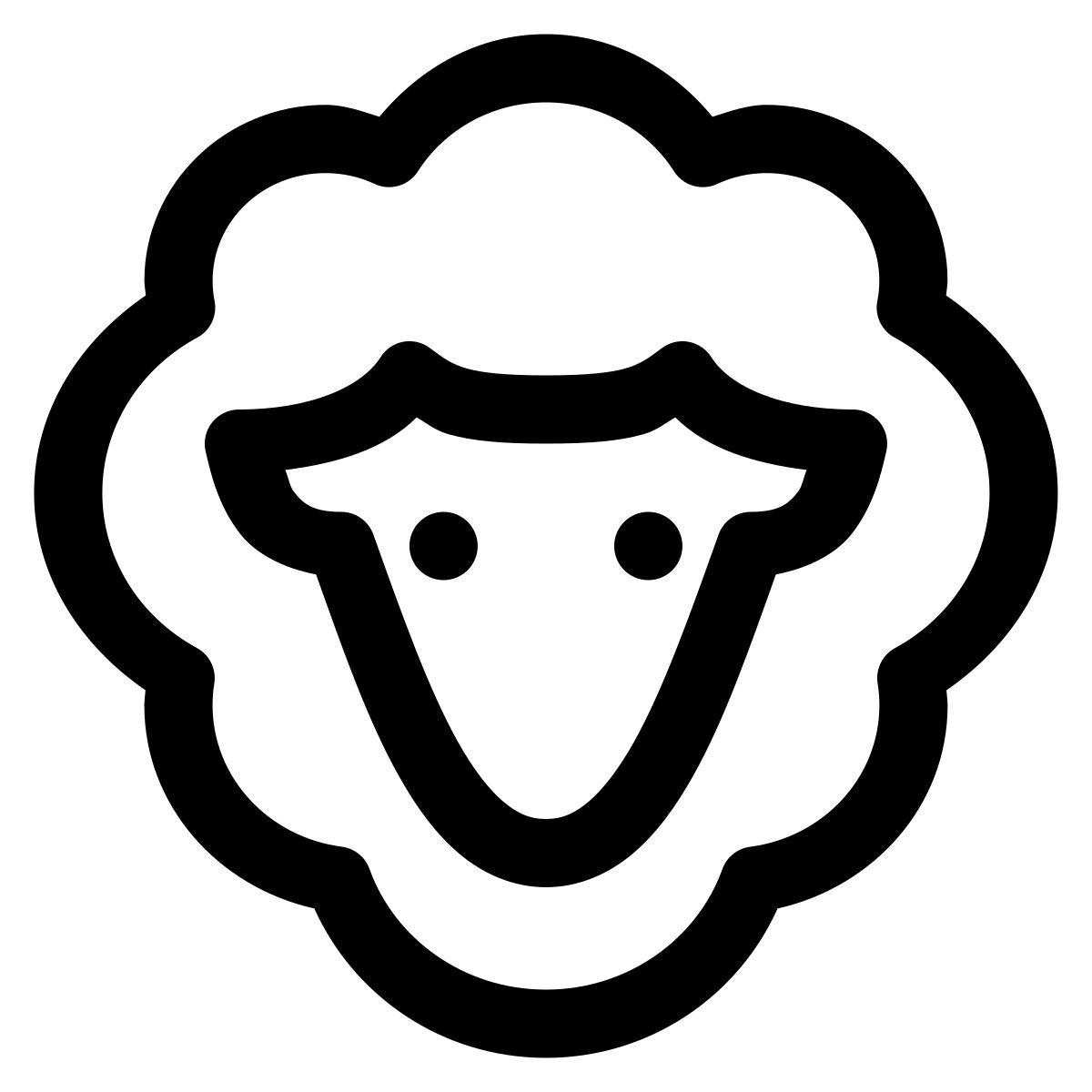 puffy outline style oveja 2 icon