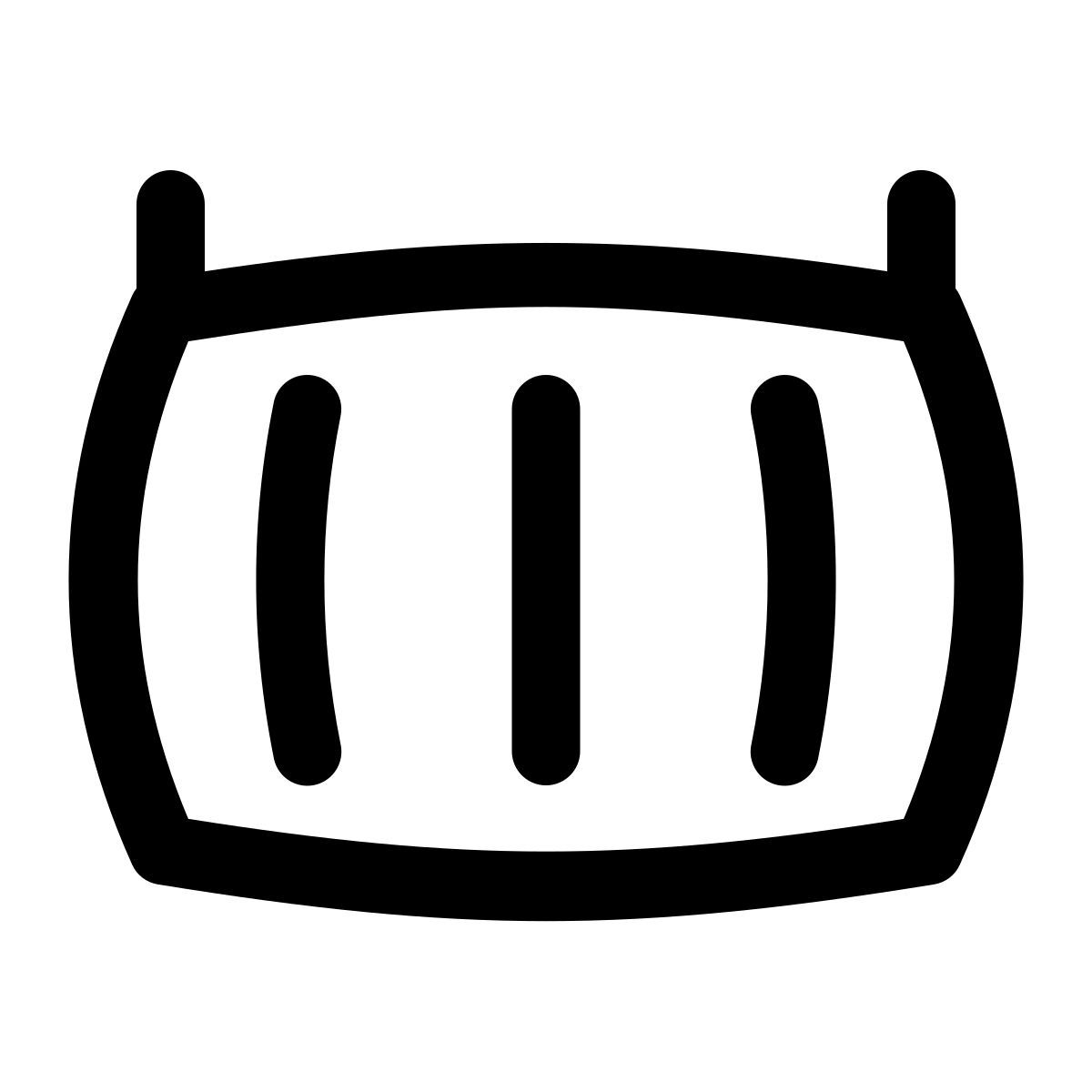 puffy outline style envase icon