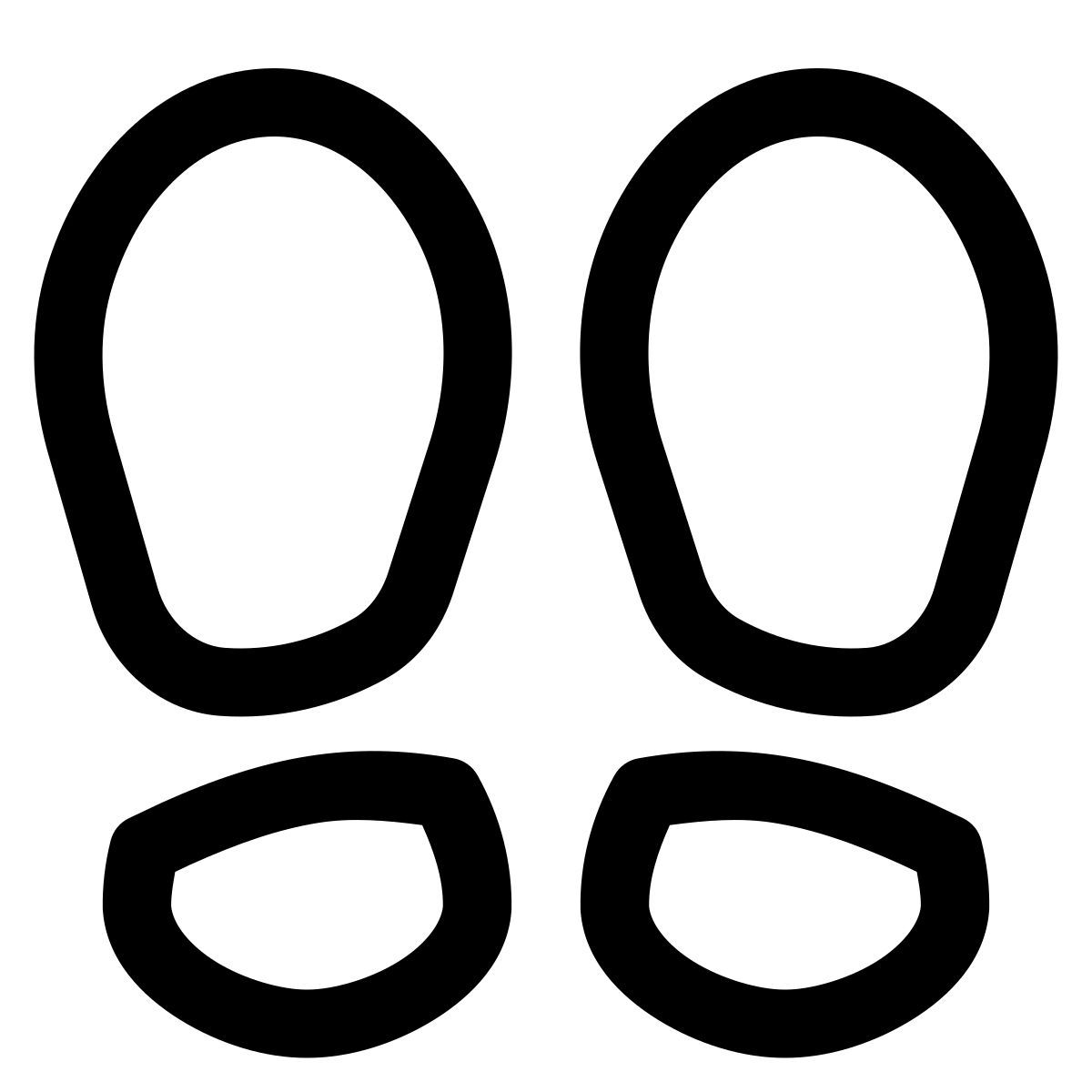 puffy outline style shoes icon