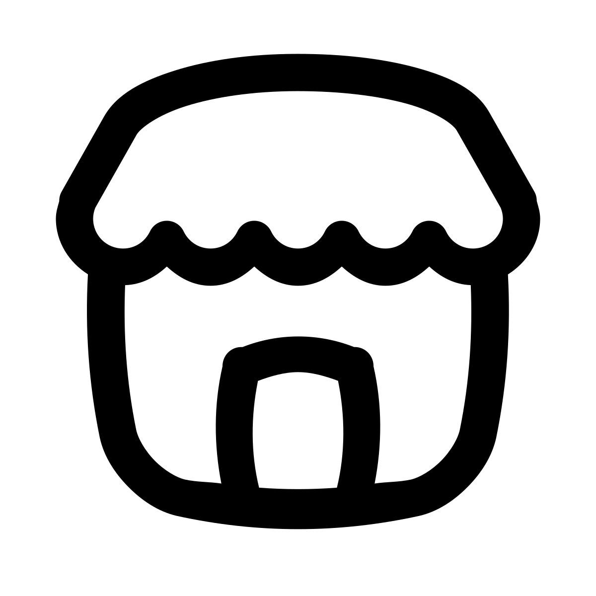 puffy outline style negozio icon