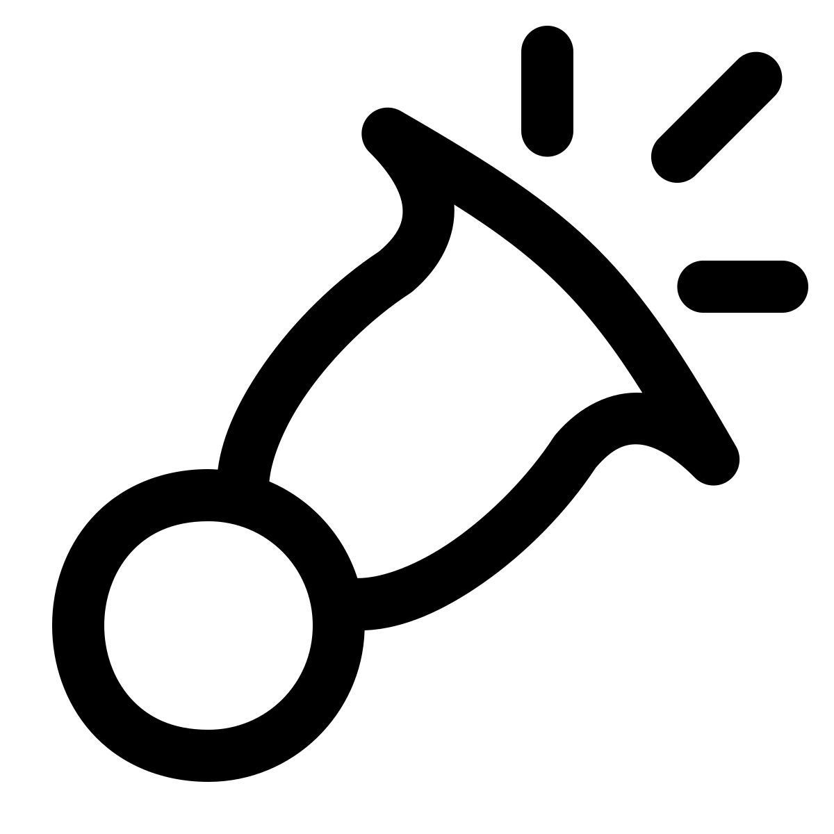 puffy outline style buzina icon