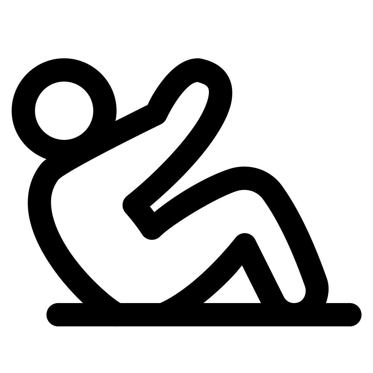 puffy outline style situps icon