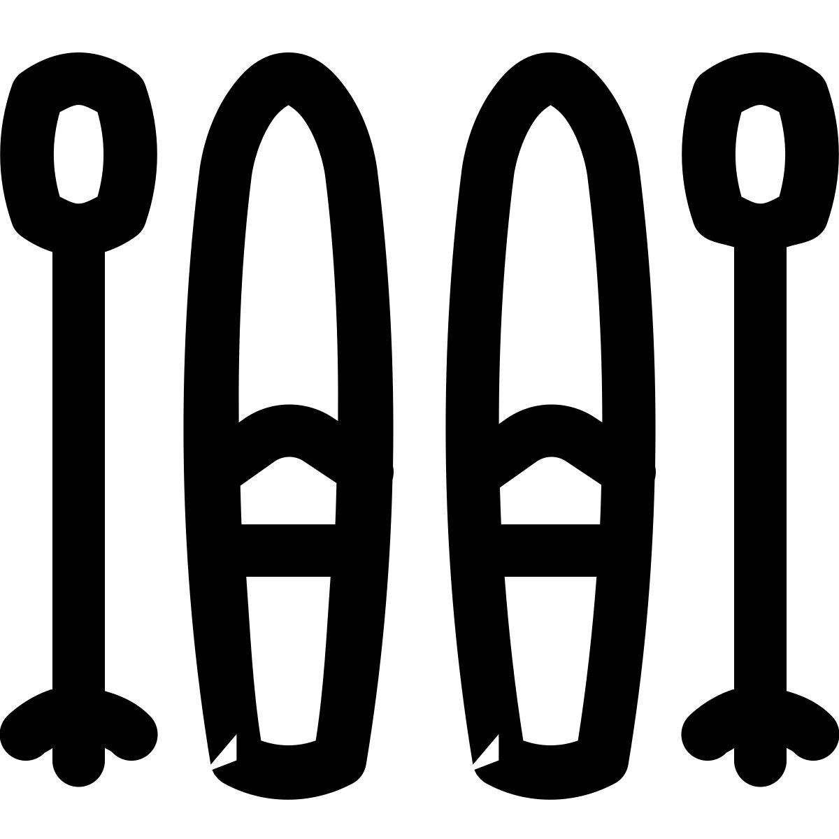 puffy outline style esqui icon