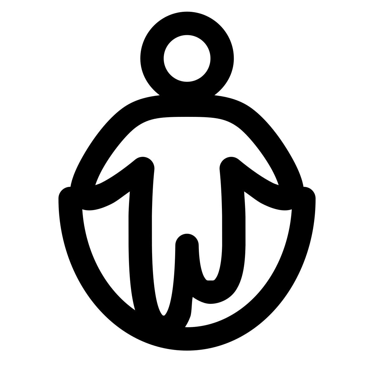 puffy outline style cuerda saltar icon