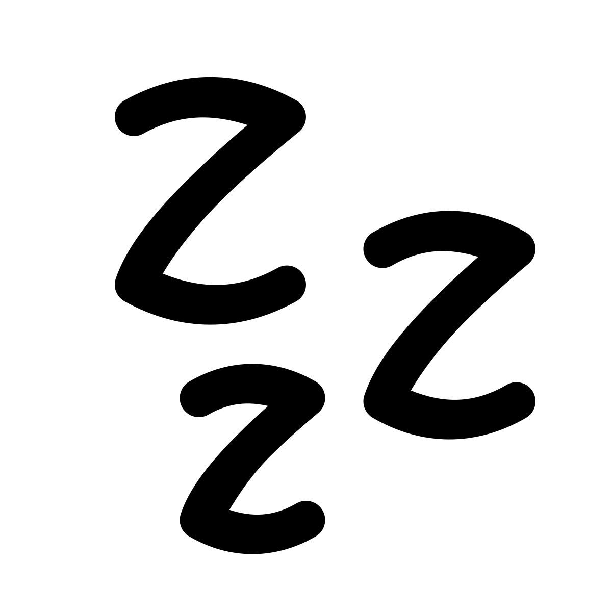 puffy outline style 睡眠 icon