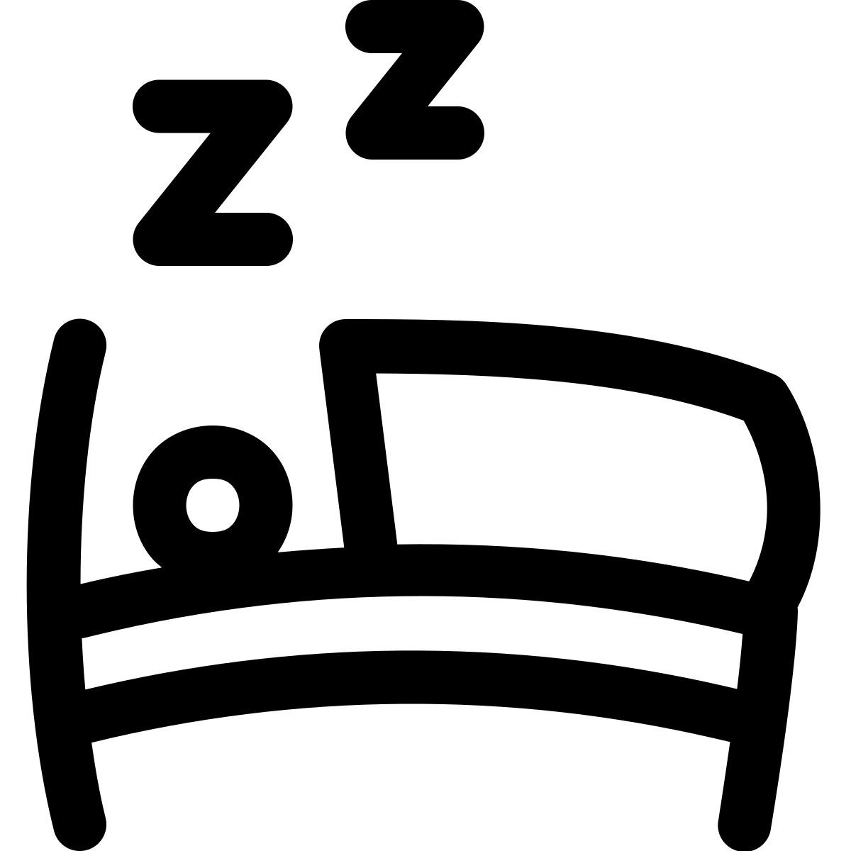 puffy outline style sleep icon