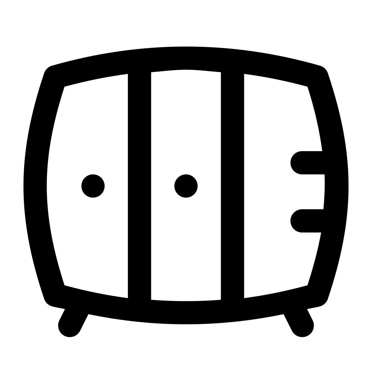 puffy outline style armário com porta deslizante icon