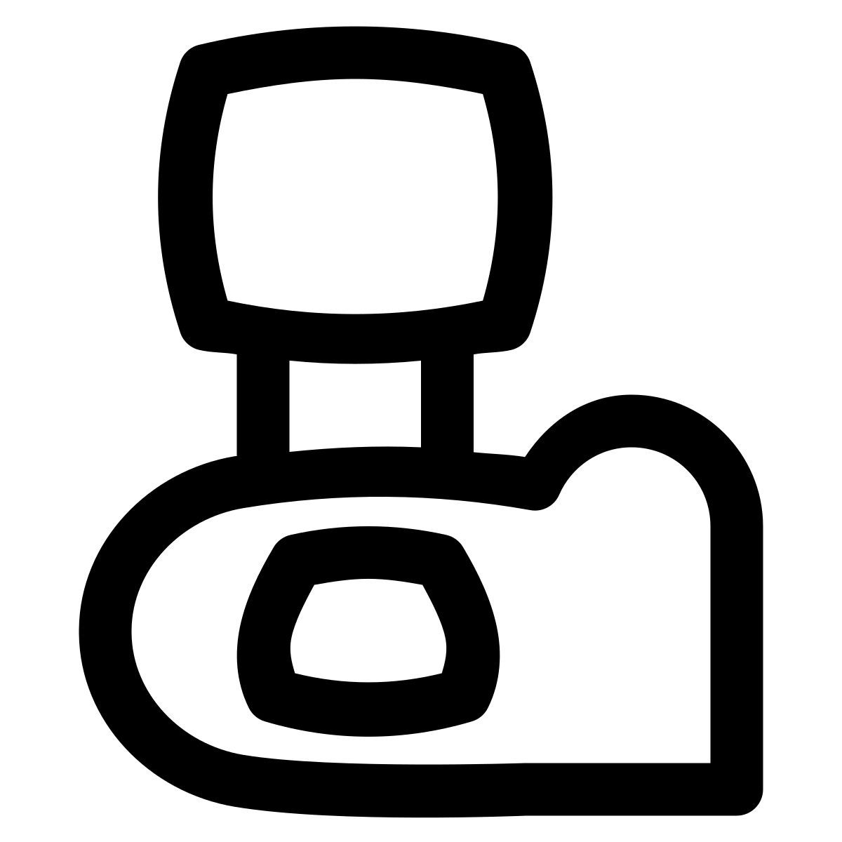 puffy outline style slr lente grande icon