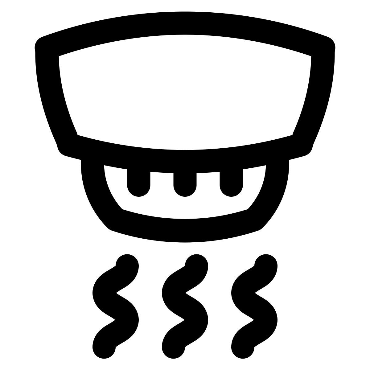 puffy outline style smoke detector icon