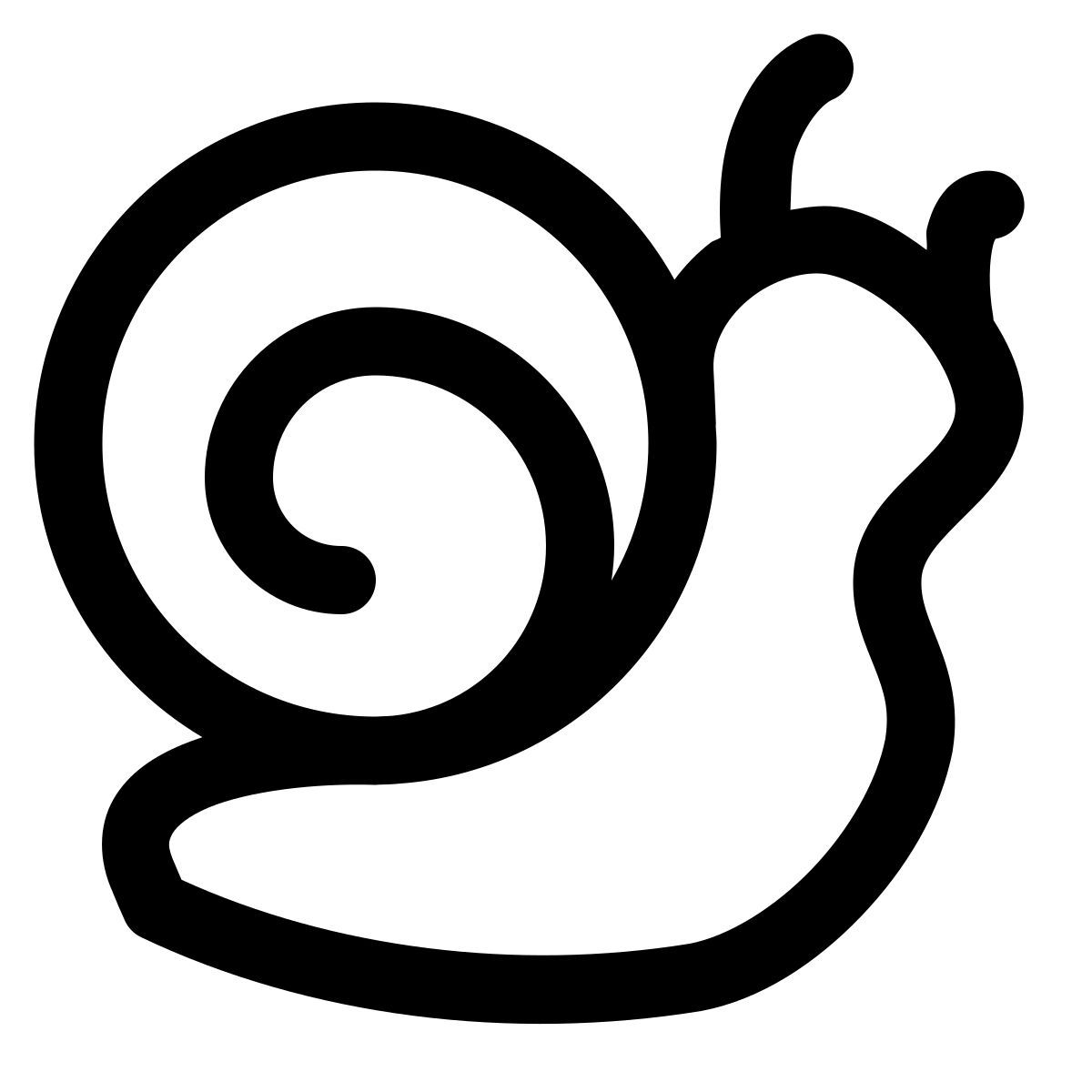puffy outline style schnecke icon
