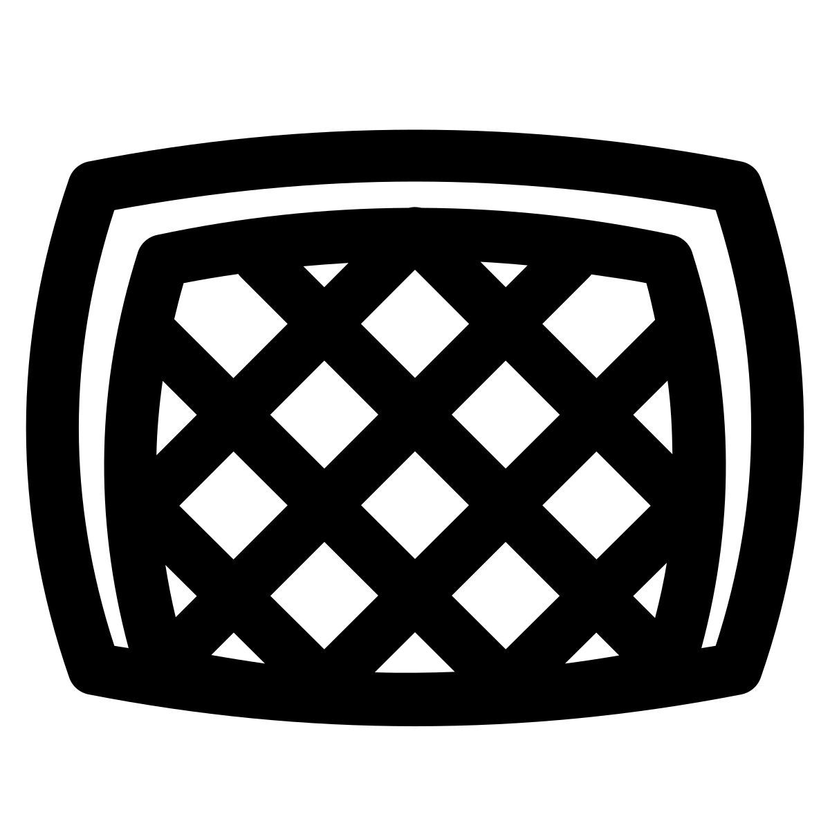 puffy outline style fußballtor icon