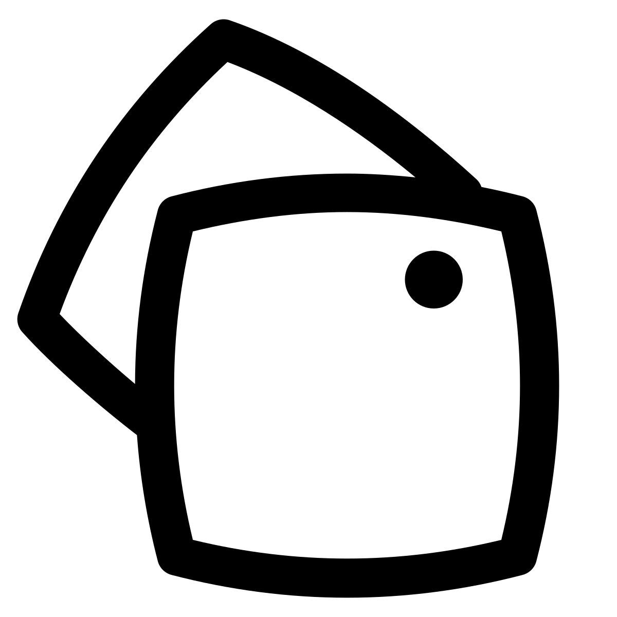 puffy outline style vernice solida icon