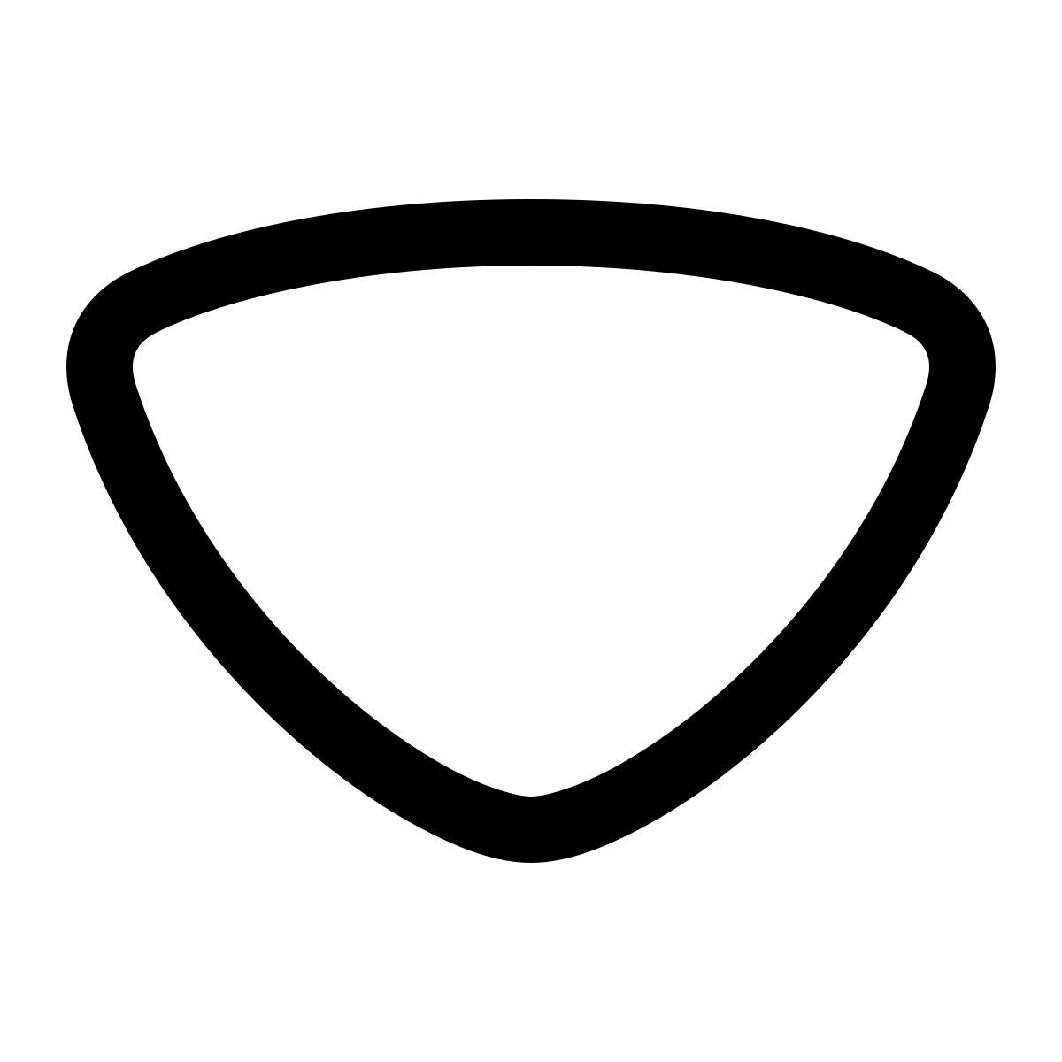puffy outline style sort down icon
