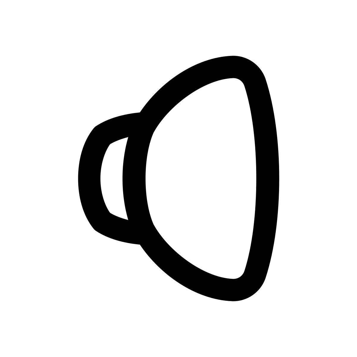 puffy outline style sound speaker icon