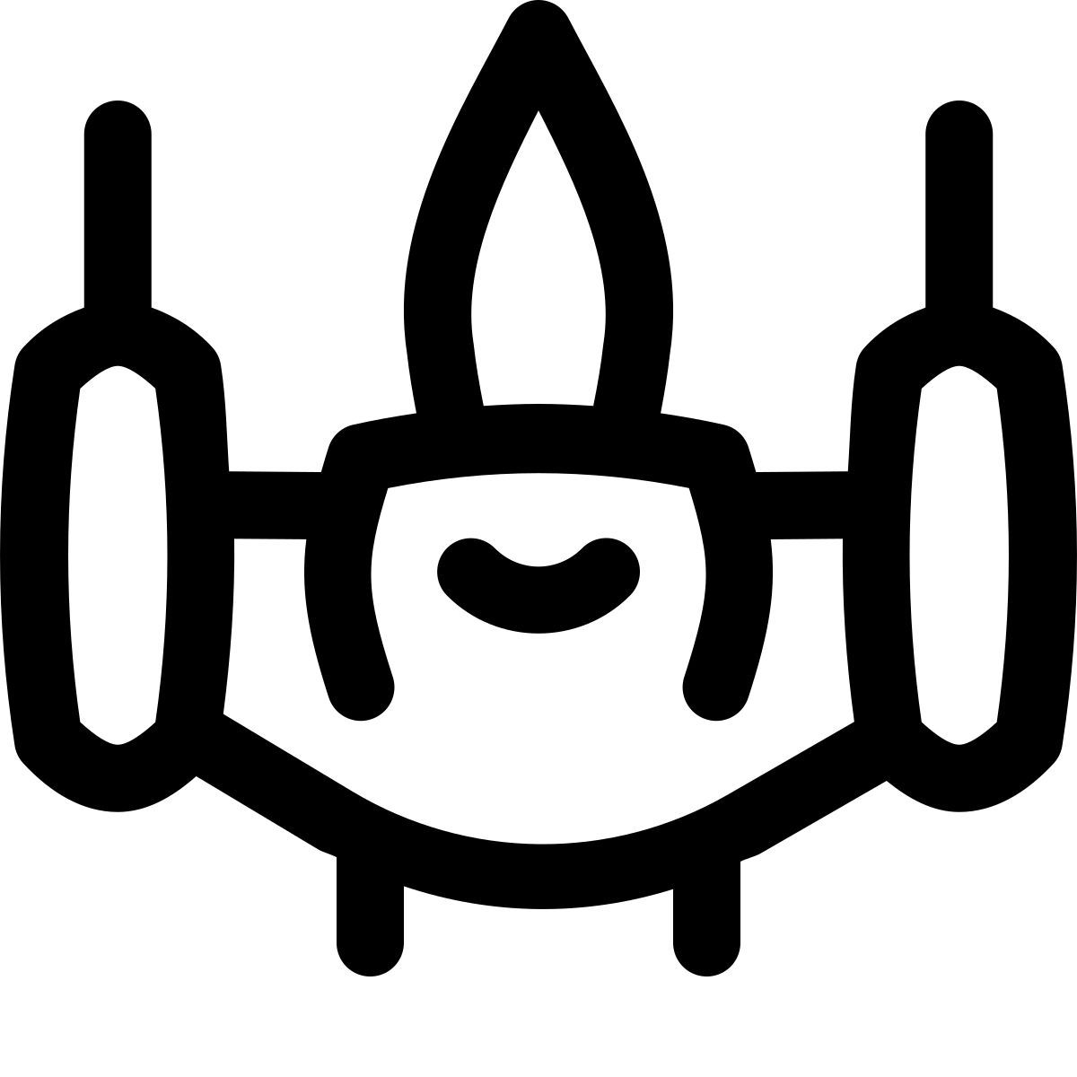 puffy outline style 우주 전투기 icon